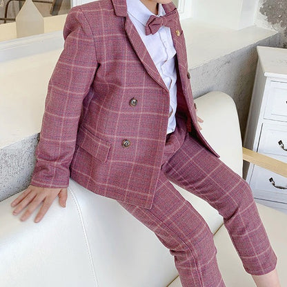 Children 3-piece double breasted suit with  Bow Tie included