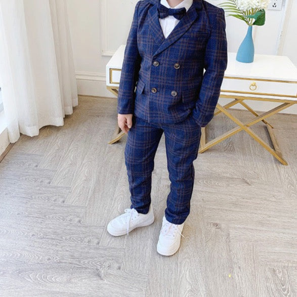 Children 3-piece double breasted suit with  Bow Tie included