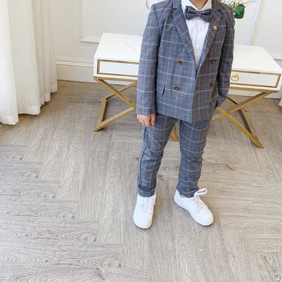 Children 3-piece double breasted suit with  Bow Tie included